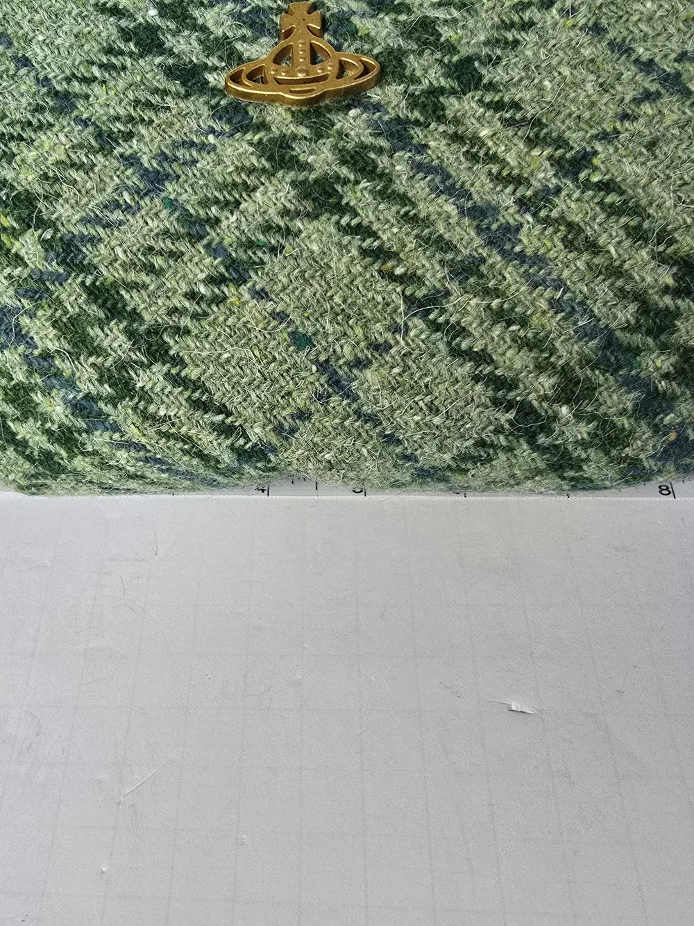 Vivienne Westwood Elena Green Plaid Granny Frame Kisslock Harris Tweed Wool Bag - Picture 12 of 14